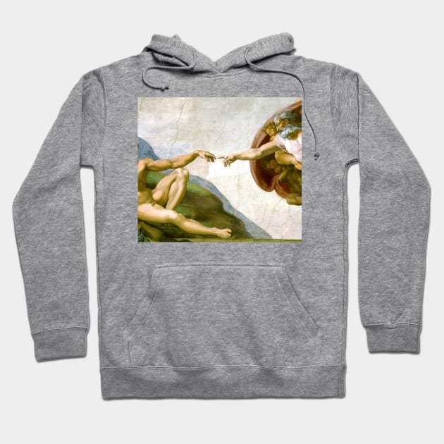 The Creation of Adam Painting by Michelangelo Sistine Chapel Hoodie by podartist